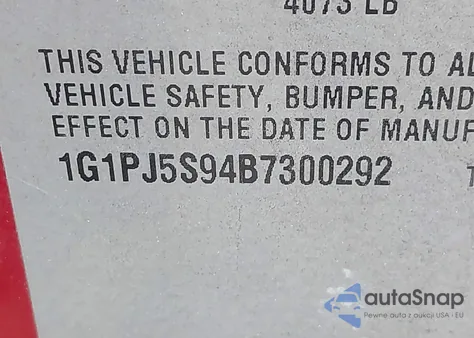 2011 Chevrolet Cruze Eco from USA, damaged, VIN 1G1PJ5S94B7300292